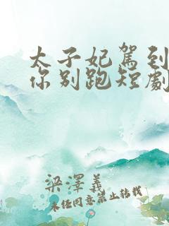 太子妃驾到总裁你别跑短剧