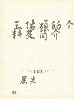 王佑硕的个人资料及简介