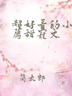 超好看的小说推荐甜宠文