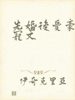 先婚后爱豪门甜宠文