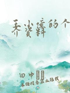 王小亿的个人简介资料