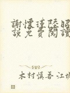 谢怀瑾陆昭宁小说免费阅读最新章节