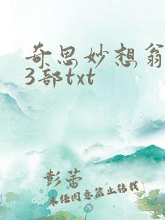 奇思妙想翁乱13部txt