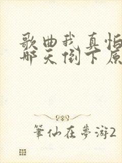 歌曲我真怕自己哪天倒下原唱