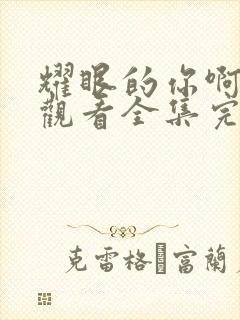 耀眼的你啊免费观看全集完整版