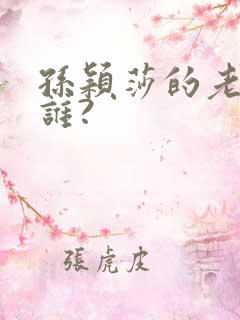 孙颖莎的老公是谁?