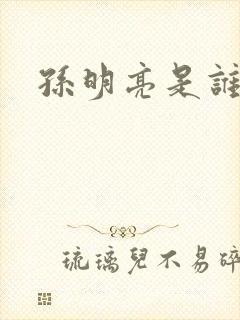 孙明亮是谁演的