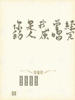 你是我曾经爱过的人原唱完整版