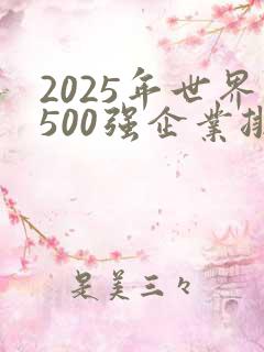 2025年世界500强企业排行榜