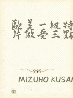 欧美一级特黄大片做受三点