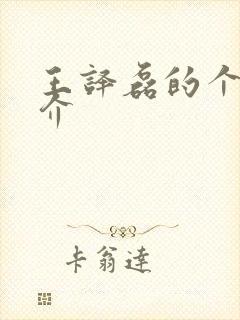 王译磊的个人简介