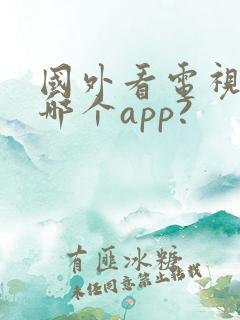国外看电视剧用哪个app?