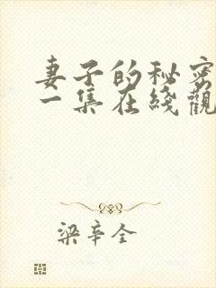 妻子的秘密第十一集在线观看免费