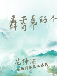 孟子义的个人资料简介