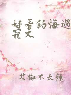 好看的悔过重生宠文