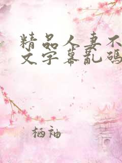 精品人妻不卡中文字幕乱码