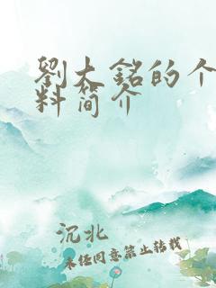 刘大铭的个人资料简介