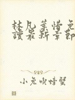 林凡叶惜免费阅读最新章节列表