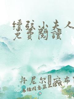 续弦小夫人小说免费阅读