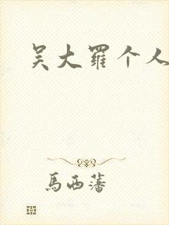 吴大罗个人简介