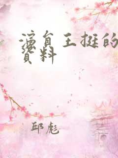 演员王挺的个人资料