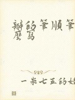 瓣的笔顺笔画怎么写