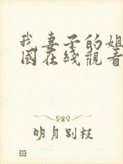 我妻子的姐姐韩国在线观看