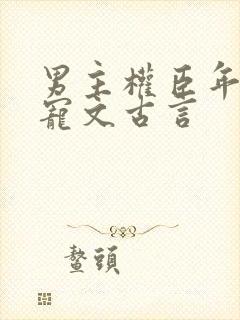 男主权臣年龄差宠文古言