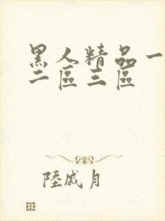 黑人精品一区一二区三区