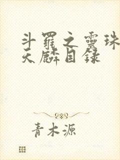 斗罗之灵珠神剑天麟目录