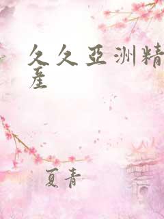 久久亚洲精品国产