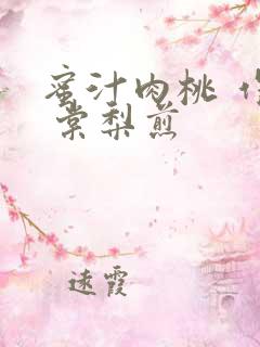 蜜汁肉桃 作者 棠梨煎