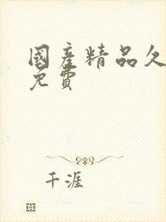 国产精品久久久免费