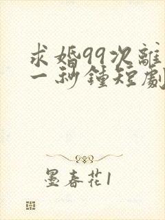 求婚99次离婚一秒钟短剧全集