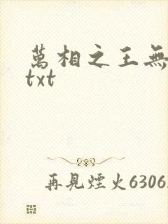 万相之王无删减txt