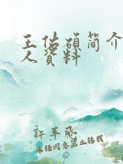 王佑硕简介 个人资料