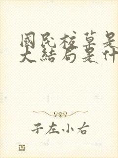 国民校草是女生大结局是什么