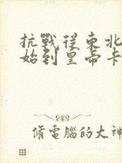 抗战从东北王开始到皇帝卡夜阁