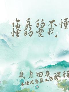 你真的不懂的不懂的爱我