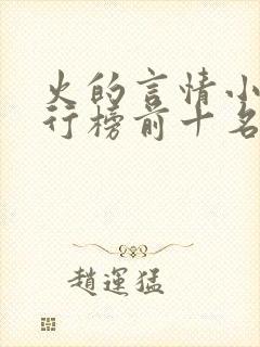 火的言情小说排行榜前十名