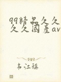 99精品久久久久久国产av