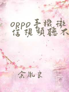 oppo手机微信视频听不到声音