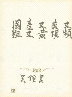 国产又爽又猛又粗又黄视频