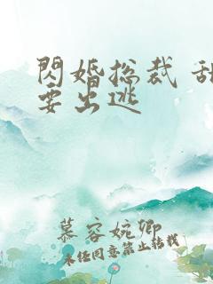 闪婚总裁 甜妻要出逃