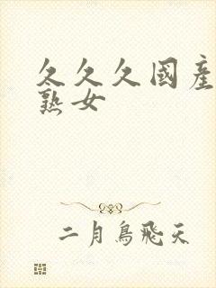 久久久国产精品熟女