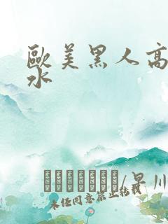 欧美黑人高潮喷水