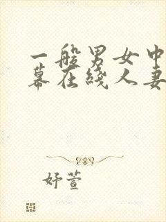 一般男女中文字幕在线人妻av
