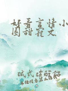 好看言情小说校园甜宠文