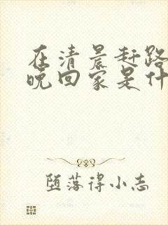 在清晨赶路在傍晚回家是什么歌