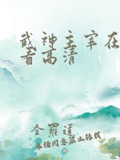 武神主宰在线观看高清